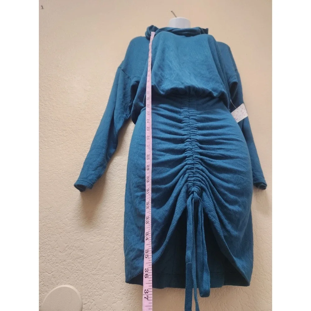 Free People Sundown Cowl Neck Dress S Dark Green Women Cocktail Party Casual